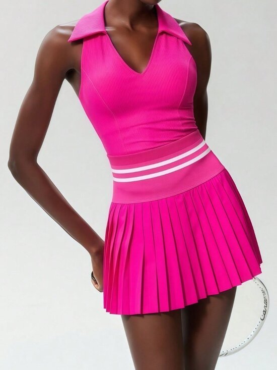 Dresses & Skirts - Hot Pink Women's Sleeveless Top And Mini Skirt Set